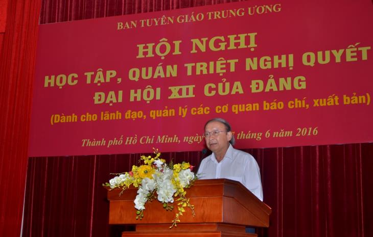 Ban Tuyên giáo Trung ương: Triển khai Nghị quyết Đại hội XII của Đảng cho cán bộ lãnh đạo, quản lý các cơ quan báo chí, xuất bản khu vực phía Nam